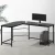 Artiss L-Shape Computer Desk with CPU Stand, Black - Space-Saving Corner Design, Durable Steel Frame, 147cm