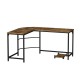 Artiss L-Shape Computer Desk with CPU Stand, Brown, 147CM - Space-Saving, Durable, Ideal for Home Office Setup