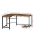 Artiss L-Shape Computer Desk with CPU Stand, Brown, 147CM - Space-Saving, Durable, Ideal for Home Office Setup