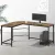 Artiss L-Shape Computer Desk with CPU Stand, Brown, 147CM - Space-Saving, Durable, Ideal for Home Office Setup