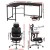 Artiss L-Shaped Computer Desk 147cm with Ergonomic Mesh Office Chair, Adjustable, Sturdy Steel Frame, Black Artiss L-Shaped Computer Desk 147cm with Ergonomic Mesh Office Chair, Adjustable, Sturdy Steel Frame, Black