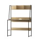 Artiss Computer Desk with Bookshelf Storage, 12mm Particle Board, 100cm Oak, Ideal for Small Spaces, Easy Assembly