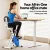 Artiss Under Desk Folding X-Bike & 140cm Automatic Standing Desk, Magnetic Resistance, Oak Finish, Height Adjustable