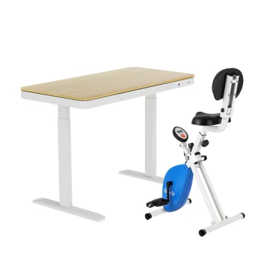 Artiss 120cm Oak Standing Desk with Under Desk Folding X-Bike, Magnetic Resistance, Adjustable Height & LCD Artiss 120cm Oak Standing Desk with Under Desk Folding X-Bike, Magnetic Resistance, Adjustable Height & LCD