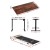 Artiss 360mm Electric Walking Pad Treadmill with 140cm Rustic Brown Standing Desk, Motorised Adjustable Frame