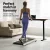 Artiss 360mm Electric Walking Pad Treadmill with 140cm Rustic Brown Standing Desk, Motorised Adjustable Frame