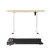 Artiss Electric Treadmill Desk 140x70cm Oak Standing Desk with 400mm Walking Pad, Adjustable Height, Bluetooth