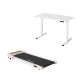 Artiss Electric Standing Desk with 120cm White Table and Everfit 10km/h Walking Pad, Adjustable Height, Home Office