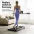 Artiss 400mm Electric Walking Pad Treadmill with 120cm Walnut Standing Desk, Height Adjustable, Dual Motor