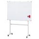 90x120cm Double-Sided Magnetic Whiteboard with Wheels, Easy-Clean Surface, Marker Tray, Eraser, Magnets, ABS Steel Frame