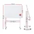 90x120cm Double-Sided Magnetic Whiteboard with Wheels, Easy-Clean Surface, Marker Tray, Eraser, Magnets, ABS Steel Frame