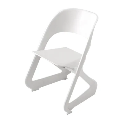 ArtissIn Set of 4 Dining Chairs, Stackable Plastic, 55x52x72cm, White, Modern Design, Indoor/Outdoor, Weather-Resistant