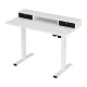 Artiss 120cm Electric Standing Desk with Motorised Height Adjustment, Storage Shelf Drawer, White, Particle Board