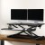 Artiss Standing Desk Riser, MDF & Metal, Black, 80CM, Height Adjustable, 2-Tier Design, Ergonomic Workspace