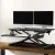 Artiss Standing Desk Riser, MDF & Metal, Black, 80CM, Height Adjustable, 2-Tier Design, Ergonomic Workspace