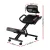 Artiss Ergonomic Kneeling Chair with Mesh Backrest, Adjustable Height, PU Leather Seat, 120kg Capacity, Black
