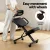 Artiss Ergonomic Kneeling Chair with Mesh Backrest, Adjustable Height, PU Leather Seat, 120kg Capacity, Black