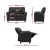 Keezi Kids Recliner Chair - Black PU Leather Sofa with Cup Holder, Adjustable Footrest, Solid Pinewood Frame, 95cm