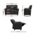 Keezi Kids Recliner Chair - Black PU Leather Sofa with Cup Holder, Adjustable Footrest, Solid Pinewood Frame, 95cm