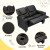 Keezi Kids Recliner Chair - Black PU Leather Sofa with Cup Holder, Adjustable Footrest, Solid Pinewood Frame, 95cm