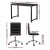 Artiss 120cm Computer Desk & Black PU Leather Office Chair Set, Metal Frame, Height-Adjustable, Modern Design Artiss 120cm Computer Desk & Black PU Leather Office Chair Set, Metal Frame, Height-Adjustable, Modern Design