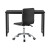 Artiss 120cm Computer Desk & Black PU Leather Office Chair Set, Metal Frame, Height-Adjustable, Modern Design Artiss 120cm Computer Desk & Black PU Leather Office Chair Set, Metal Frame, Height-Adjustable, Modern Design