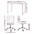 Artiss 120cm Computer Desk & PU Leather Chair Set - White, Metal Frame, Anti-Scratch, Adjustable, Modern Workspace Combo