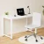Artiss 120cm Computer Desk & PU Leather Chair Set - White, Metal Frame, Anti-Scratch, Adjustable, Modern Workspace Combo