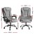 Artiss Executive Office Chair 4-Point Massage Recliner, Ergonomic Adjustable Linen Seat, 135° Recline, Grey, 150kg
