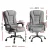 Artiss Executive Office Chair 4-Point Massage Recliner, Ergonomic Adjustable Linen Seat, 135° Recline, Grey, 150kg
