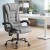 Artiss Executive Office Chair 4-Point Massage Recliner, Ergonomic Adjustable Linen Seat, 135° Recline, Grey, 150kg