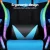 Artiss Gaming Office Chair with 8-Point Massage, RGB LED, PU Leather, Footrest, 135° Recline, 150kg Capacity, Cyan