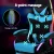 Artiss Gaming Office Chair with 8-Point Massage, RGB LED, PU Leather, Footrest, 135° Recline, 150kg Capacity, Cyan