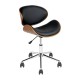 Artiss Wooden Office Chair Black PU Leather Seat, Retro Winged Back, 5 Castor Wheels, Swivel, Adjustable Height 77–86cm Artiss Wooden Office Chair Black PU Leather Seat, Retro Winged Back, 5 Castor Wheels, Swivel, Adjustable Height 77–86cm