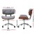 Artiss Wooden Office Chair, Wood/Fabric, Grey/Brown, 77-87cm, Stylish Rotatable Seat, Adjustable, TUV-Certified