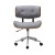Artiss Wooden Office Chair, Wood/Fabric, Grey/Brown, 77-87cm, Stylish Rotatable Seat, Adjustable, TUV-Certified