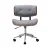 Artiss Wooden Office Chair, Wood/Fabric, Grey/Brown, 77-87cm, Stylish Rotatable Seat, Adjustable, TUV-Certified