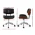 Artiss Wooden Office Chair with PU Leather Seat, Swivel, Height Adjustable, Black/Brown, 77-87cm, 3-Year Warranty