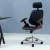 Artiss Wooden Office Chair, PU Leather Seat, Black, Adjustable, 360° Swivel, High Back, Chrome Base, Home Office