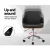 Artiss Portia Wooden Office Chair, PU Leather, Chrome Base, Black, Adjustable, 360° Rotation, 3-Year Warranty