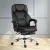 Artiss Executive Office Chair, PU Leather with Footrest, Black, Adjustable Height & Recline, Ergonomic Comfort
