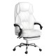 Artiss Executive Office Chair, Premium PU Leather, High-Back, White, 67x67x126cm, Recline & Footrest, Ergonomic Comfort Artiss Executive Office Chair, Premium PU Leather, High-Back, White, 67x67x126cm, Recline & Footrest, Ergonomic Comfort