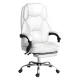 Artiss Executive Office Chair, Premium PU Leather, High-Back, White, 67x67x126cm, Recline & Footrest, Ergonomic Comfort Artiss Executive Office Chair, Premium PU Leather, High-Back, White, 67x67x126cm, Recline & Footrest, Ergonomic Comfort