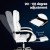 Artiss Executive Office Chair, Premium PU Leather, High-Back, White, 67x67x126cm, Recline & Footrest, Ergonomic Comfort