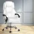 Artiss Executive Office Chair, PU Leather Recliner, High-Back, White, 67x67x126cm, Adjustable Comfort, Chrome Base