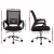Artiss 2x Mid-Back Mesh Office Chair, Black - Breathable, Lumbar Support, 360° Swivel, Adjustable Height, Chrome Base