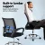 Artiss 2x Mid-Back Mesh Office Chair, Black - Breathable, Lumbar Support, 360° Swivel, Adjustable Height, Chrome Base