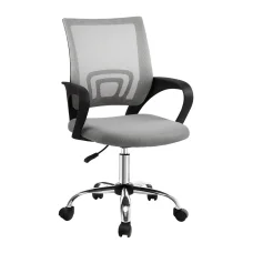 Artiss Mesh Office Chair, Mid-Back, Breathable Mesh, Grey - Ergonomic, Adjustable Height, 360° Swivel, Lumbar Support