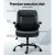 Artiss Executive Office Chair, PU Leather, Mid-Back, Black, 67x65x95-103cm, Ergonomic, Adjustable, Home Office Comfort