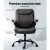 Artiss Executive Office Chair, PU Leather, Mid Back, Brown, 67x65x95-103cm, Ergonomic, Adjustable, High Comfort
